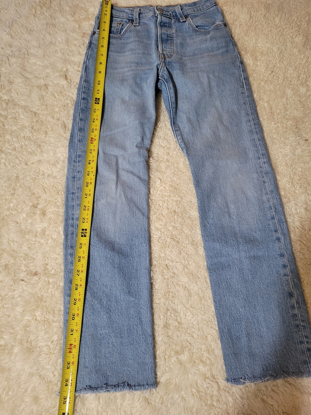 Levi's 501 Straight Leg Jeans | Size 23 | Inseam 24" - Picture 12 of 16